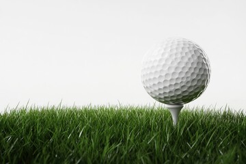 Obraz premium Golf ball on tee in grass (4)