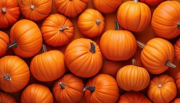 Background Of Orange Autumn Pumpkins - Powered by Adobe