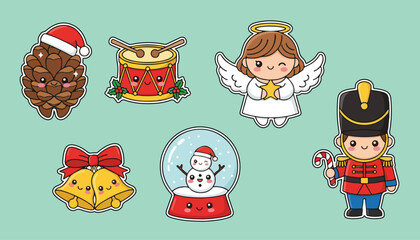 Christmas Holiday Decoration Icon Collection