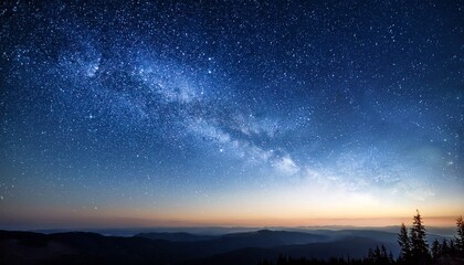 Naklejka premium Starry Night Sky With Stars