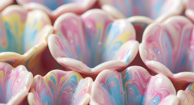 A colorful close-up of mixed candies and jelly beans - Powered by Adobe