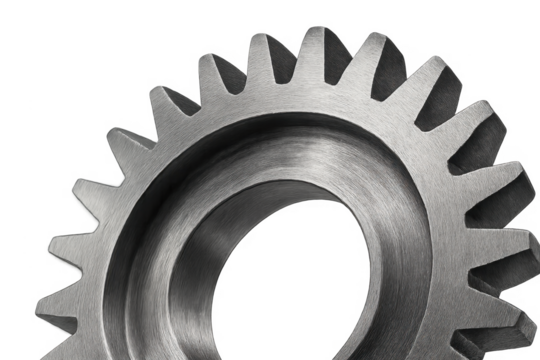 Metal gear cog wheel mechanism engineering on transparent background - Powered by Adobe