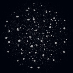 snow falling, winter season background