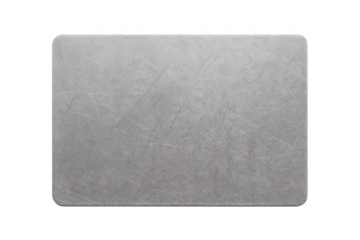 Grey textured placemat with rounded corners