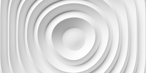 Modern minimal white deformed zig-zag circles geometrical pattern background close up with copy space