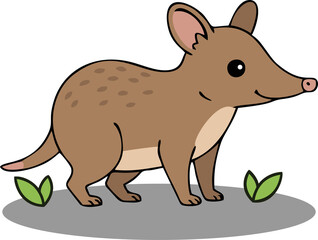 Cute Sydney - Endemic Wildlife of Australia - Flat Vector Illustration