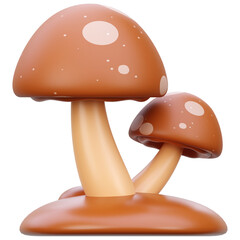 mushroom 3d icon