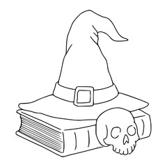 Halloween or fantasy magic kit illustration