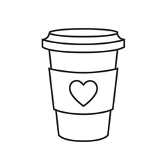 Disposable Cup Silhouette or Minimalist Design