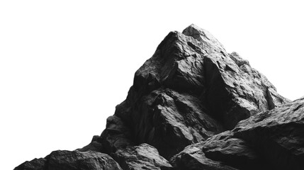 Dark rocky cliff formation, isolated