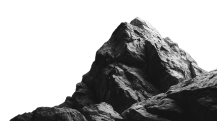 Dark rocky cliff formation, isolated