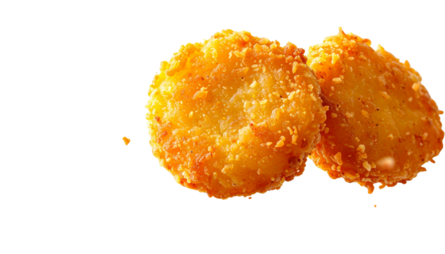 Crispy Golden Chicken Nuggets Isolated on Transparent Background PNG - Powered by Adobe