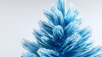 Abstract Blue Metallic Christmas Tree Texture Close Up Macro Detail for Modern Winter Holiday Background