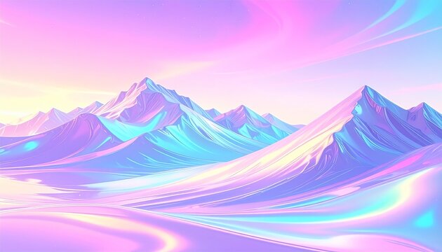 Iridescent neon background. holographic abstract soft pastel colors backdrop. hologram foil aesthetic. trendy vaporwave creative gradient.