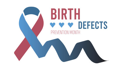 Vector illustration on the theme of National Birth Defects Prevention month observed each year during January. banner, Holiday, poster, card and background design.