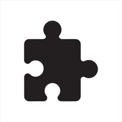puzzle piece fitting icon vector illustration