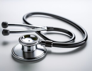 realistic medical stethoscope on white background for healthcare concepts