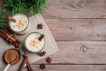 Eggnog Christmas cocktail drink