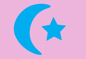 vector illustration of a star and sun simple logo design 