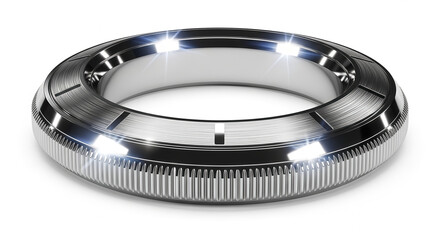 Futuristic Metal Ring with a Modern and Sleek Design