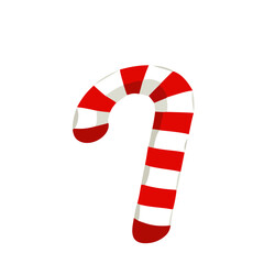 Flat Christmas Icon Set &ndash; Holiday Symbols, Gifts, Tree, Snowflake, and Candy Cane Vector