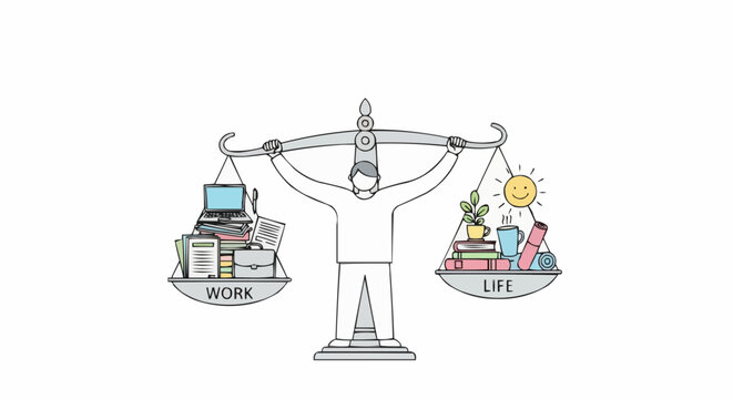 Work and life balance concept.