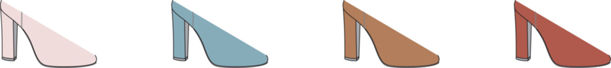 Elegant High Heel Shoes in Various Colors for Fashionable Outfits