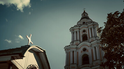 Ancient Orthodox Church in Evening Light