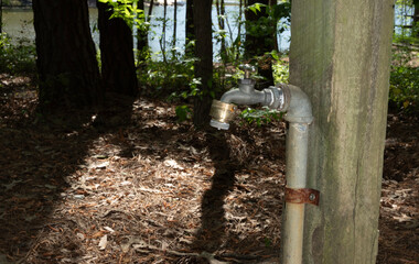 Water outlet at an RV campsite in North Carolina