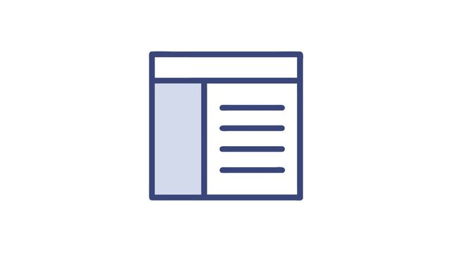 Website layout icon, web design, template, UI graphic