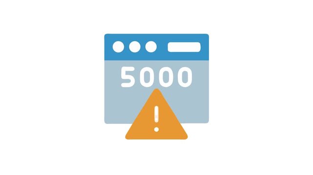 Website error exceeding limit with warning symbol illustration