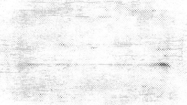 Abstract white background animation of a grunge textured old paper. 4K Seamless loop.	