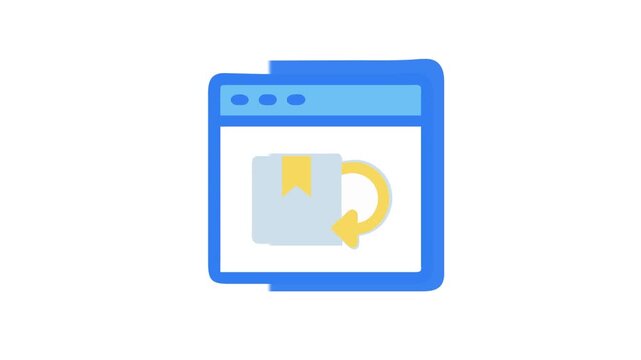 Online product return process showcased in digital web window