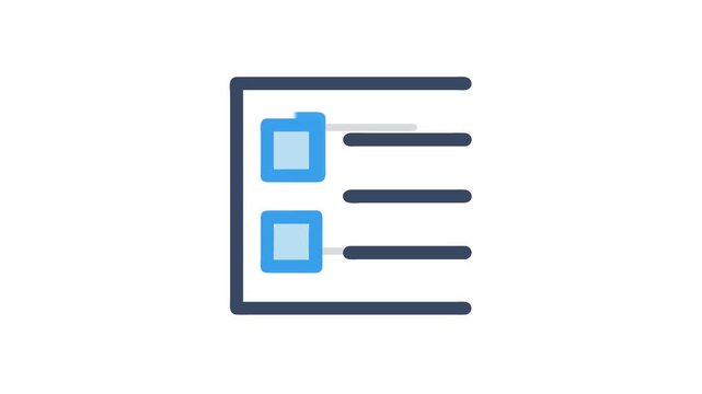 Checklist icon graphic illustrating data and list representation