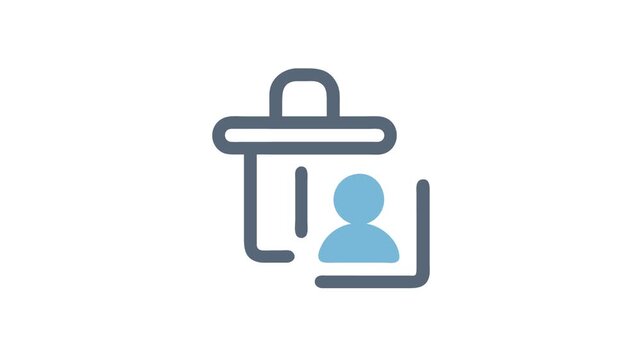 Remove user account icon in blue tone colors