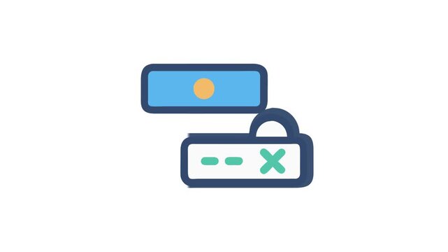 Abstract minimalistic flat design style graphic with geometric shapes