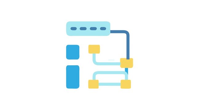 Simple flow chart diagram on White Background stock image