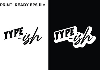 Obraz premium A dynamic, contrasting logo-style design featuring a bold, angled sans-serif font paired with a fluid, modern script. Perfect for apparel, branding, and graphic design projects