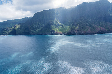 Panorama Luftaufnahme Napali Coast Hawaii