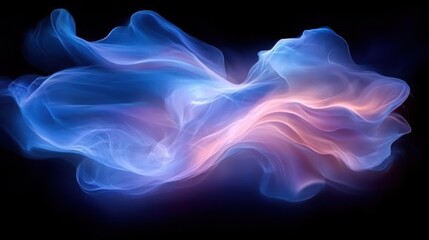 Abstract swirling, vibrant colors, flowing forms