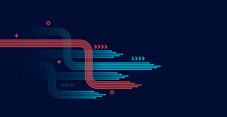 Abstract arrow direction. Technology background