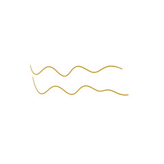 Pair of Thin Gold Wavy Divider Lines