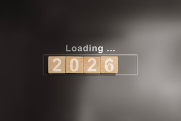 Loading 2026 Anticipating the New Year's Arrival and Future Progress, symbolizing new beginnings, business and holiday concept, happy new year, new year background, celebration concept.