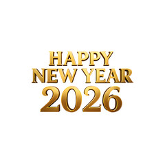 Fototapeta premium Happy New Year 2026 Gold Text