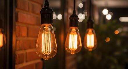 Warm Glowing Vintage Edison Style Light Bulbs