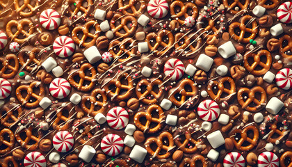 Holiday Fudge Pretzels