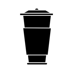 PLASTIC-FREE TRASH BIN ICON SYMBOL