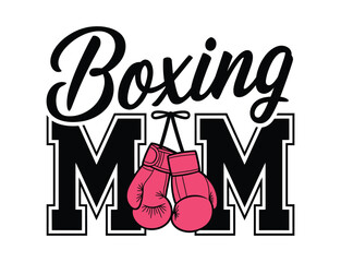 Boxing Mom Pink Gloves design
