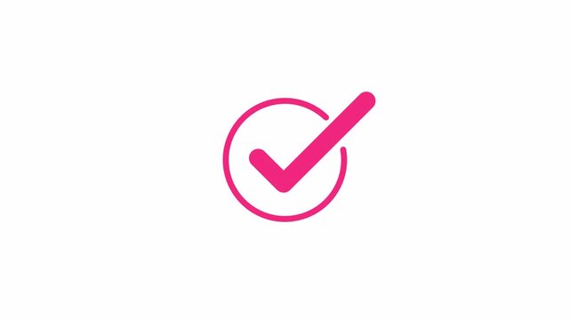 Smooth Green Check Mark Animation Symbolizing Approval, Success, and Task Completion for Mobile Apps, Websites, Tutorials, and Business Infographics