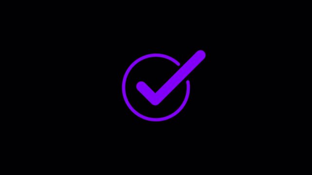 Smooth Green Check Mark Animation: Approval, Success, and Task Completion Icon for Mobile Apps, Websites, and Business Motion Graphics